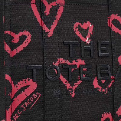 THE LIPSTICK HEART CANVAS MEDIUM TOTE BAG